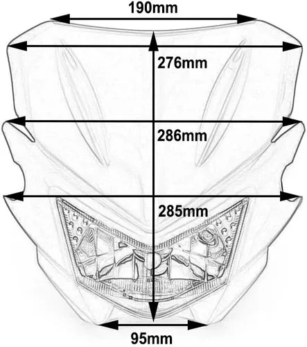Vista 4 de AnXin Faro LED para Dirt Bike, Luz Delantera de Motocicleta Universal para KLX300 KX250 KLX140 KLX230R KLX300R KLX110 KX125 KX450F KX250F KDX200