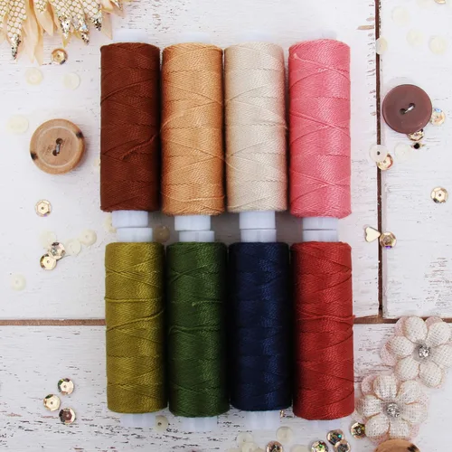 Vista 10 de ThreadArt Juego de hilos de algodón perla tamaño 8, juego de 5 colores, 5 JUEGO DE 6 CUBIERTAS PARA JARDÍN