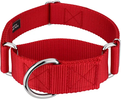 Vista 35 de Country Brook Design - Collar ancho para perro, ajustable para razas grandes - Collar de perro de nailon sólido Martingala
