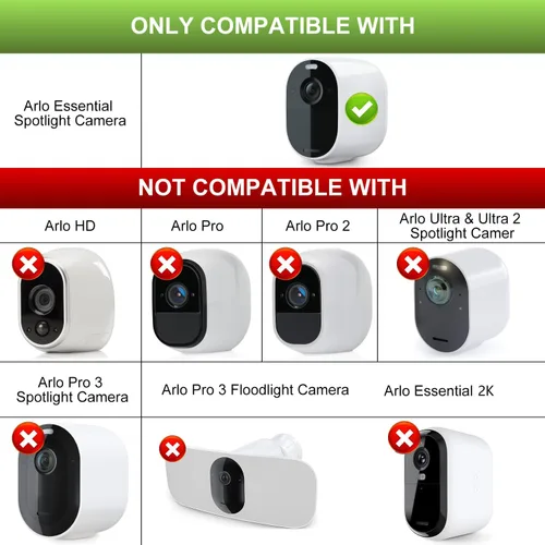 Vista 7 de UYODM Paquete de 3 cargadores de panel solar compatibles con Arlo Essential Spotlight/XL solamente, cable de carga de alimentación de 16.5 pies