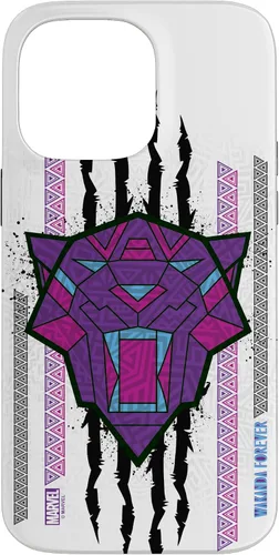 Vista 21 de Funda para iPhone 16 Marvel Black Panther: Wakanda Forever Tribal Logo Panther