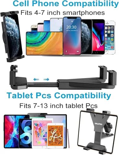 Vista 7 de OHLPRO Soporte para tablet con base de taladro resistente, para tablero de instrumentos de 7 a 11.5 pulgadas, iPad/iPad Mini Samsung Galaxy