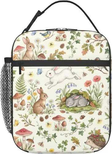 Vista 9 de Bolsa de almuerzo aislada con control de juegos morado y verde para adultos, mujeres y hombres, a prueba de fugas con asa de hebilla desmontable 8