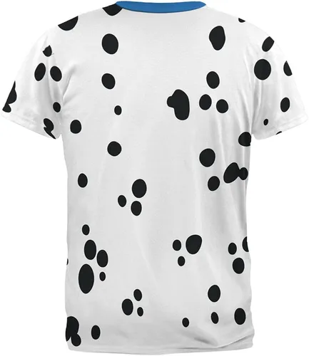 Vista 2 de Old Glory Disfraz de perro dálmata cuello azul camiseta para adultos