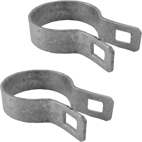 Vista 5 de Banda de soporte de 1-3/8 pulgadas para valla de eslabones de cadena, uso para poste de diámetro exterior de 1-3/8 pulgadas / tubería - Banda