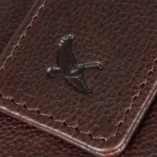 Vista 4 de Eddie Bauer Men's Rugged Leather Bifold Wallet Money Clip RFID Protection ID Window Genuine Leather EDC
