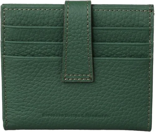 Vista 62 de Grande -3803 Cartera unisex, Azul (Iced Blue), Cartera delgada de cuero con cierre a presión pequeño