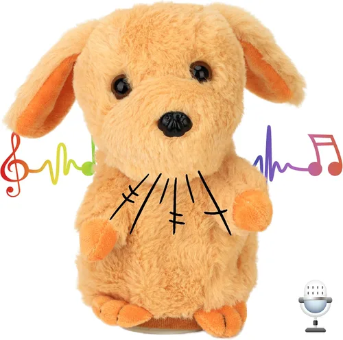 Vista 15 de Hopearl Gatito parlante repite lo que dices, gato con pez, juguete animado interactivo eléctrico, juguete de peluche para niños pequeños, 7 pulgadas