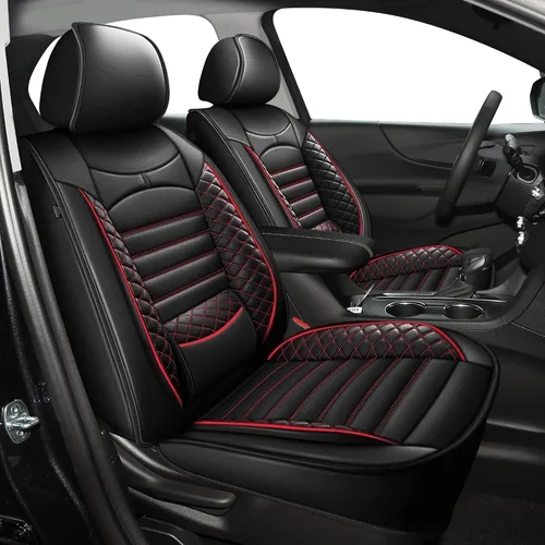 Vista 32 de Fundas de asiento de auto para Ford Fusion 2010-2020: juego completo de fundas protectoras de asiento impermeables de piel sintética compatible