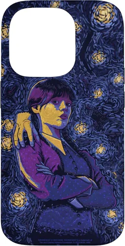Vista 17 de Wednesday & Thing in Starry Night by Vincent Van Goth Case for iPhone 17