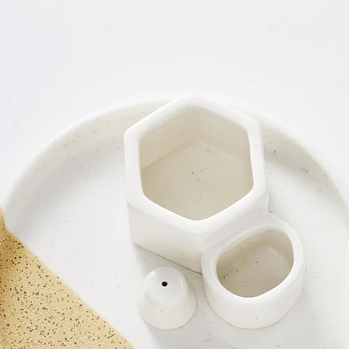 Vista 8 de Soporte de incienso 4 en 1, bandeja de cerámica para manchas de 5.6 pulgadas, soporte de salvia, soporte de Palo Santo, soporte de incienso