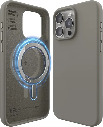 Vista 22 de elago - Carcasa magnética de silicona para iPhone 15, color negro Compatible con MagSafe, imanes integrados, silicona de agarre suave, a prueba