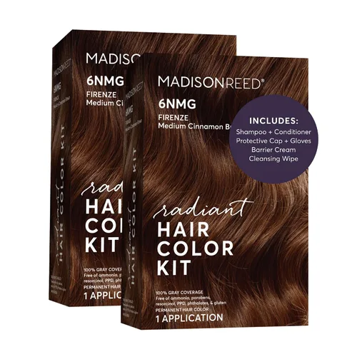 Vista 84 de Madison Reed - Kit de tinte radiante para el cabello, tinte permanente para el cabello, 100 % cobertura de canas, sin amoníaco, negro Parma 2.5NNN