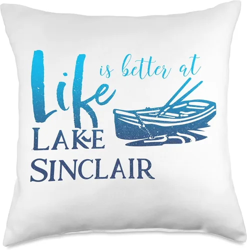Vista 5 de Lake Sinclair Apparel Life is Better at Lake Sinclair Georgia - Almohada de 16.0 x 16.0 in, multicolor