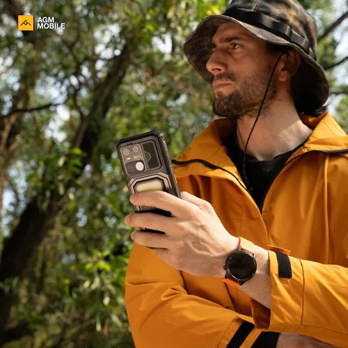 Vista 2 de AGM G3 Pro Smartphone resistente con cámara térmica de grado profesional 512 × 384 y graba videos térmicos de 25 fps en tiempo real, reloj