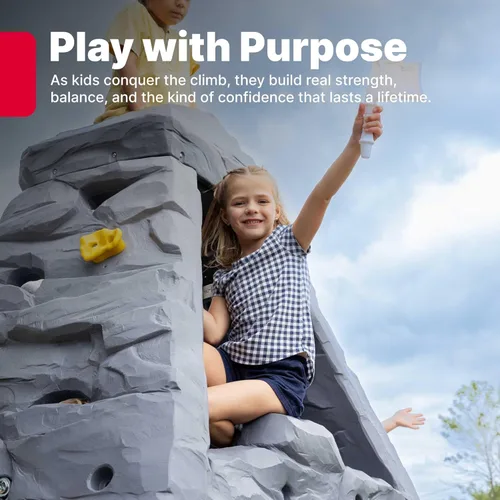 Vista 8 de Step2 Skyward Summit para niños, juego de pared de escalada para niños pequeños, edades de 4 a 8 años, fácil de montar, parque infantil al aire