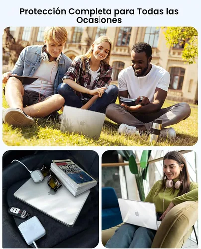 Vista 6 de Fintie Funda para MacBook Neo de 13 pulgadas A3404 2026, transparente Cristal transparente