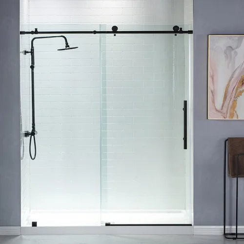 Vista 18 de Woodbridge MSDC4876-BG - Puertas de ducha sin marco de 44-48 pulgadas de ancho x 76 pulgadas de alto con vidrio templado transparente de 3/8