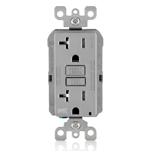 Vista 18 de Leviton SmartlockPro receptáculo resistente al clima, comprobación automática, con guía de luz e indicador LED, GFWT1-E Negro