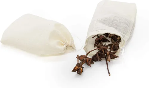 Vista 9 de AUEAR, Bolsas de sopa de algodón reutilizables con cordón para café, medicina china, bolsa de té, colar hierbas, estopilla, caldo de huesos, 4"x6