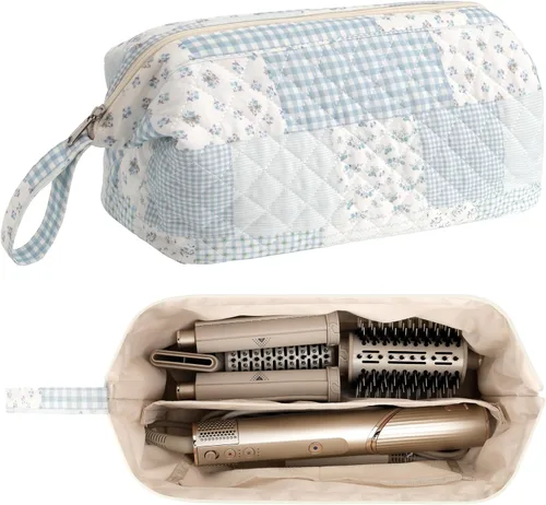 Vista 17 de Bolsa de viaje acolchada para herramientas para el cabello Shark Flor azul