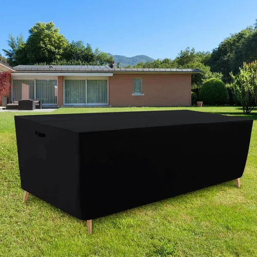 Vista 7 de Tempera Fundas para muebles de patio, fundas impermeables para mesas y sillas de exterior, fundas de comedor al aire libre, funda rectangular