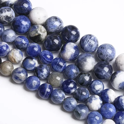 Vista 10 de 60 cuentas sueltas de piedra natural de turquesa africana de 0.236 pulgadas (6 mm) para hacer joyas, pulseras de bricolaje