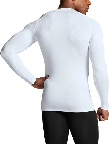 Vista 3 de ATHLIO - Paquete de 1 o 3 camisetas de compresión de manga larga con protección FPU 50+ para hombre, camiseta de protección para deportes acuáticos