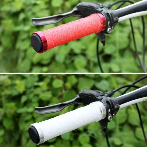 Vista 6 de Empuñaduras de manillar de bicicleta, 1 par de empuñaduras ergonómicas para manillar de bicicleta, agarre universal de doble bloqueo para manillar