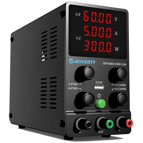 Vista 12 de Fuente de alimentación de CC variable, 0-30V 0-10A Fuente de alimentación de banco regulada de CC con pantalla LED de 4 dígitos de alta precisión