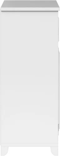 Vista 7 de Elegant Home Fashions Dawson gabinete sobre piso, Blanco Gabinete de corte cruzado
