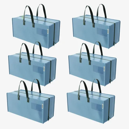 Vista 31 de WORKPRO 1 paquete de bolsas de mudanza extra grandes con cremalleras y asas de transporte, correas de mochila, bolsa de almacenamiento resistente