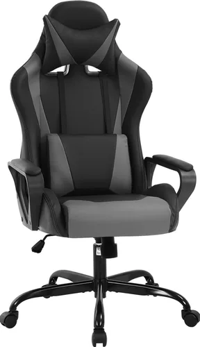 Vista 8 de Silla de juegos, silla de oficina, silla de computadora, silla de carreras ergonómica para videojuegos para niños, adolescentes y adultos, silla