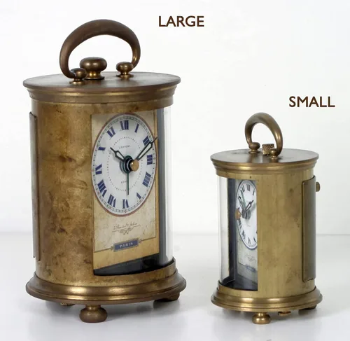 Vista 7 de JUSTIME Reloj despertador de mesa analógico coleccionable de latón macizo para regalo, decoración del hogar, funciona con pilas (grande)