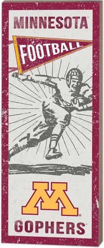 Vista 3 de KH Fan de los deportes 7"x18" reproductor de Notre Dame Fighting Irish clásico Wall Sign