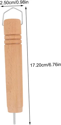 Vista 7 de Mango de olla de repuesto de mango de sartén de madera, agarre ergonómico desmontable para cacerola japonesa y ollas pequeñas de sopa, accesorio