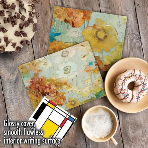Vista 5 de The Best Card Company – 10 tarjetas en fondo blanco con flores, en caja (4 x 5.12 pulgadas) – Juego de tarjetas florales surtidas