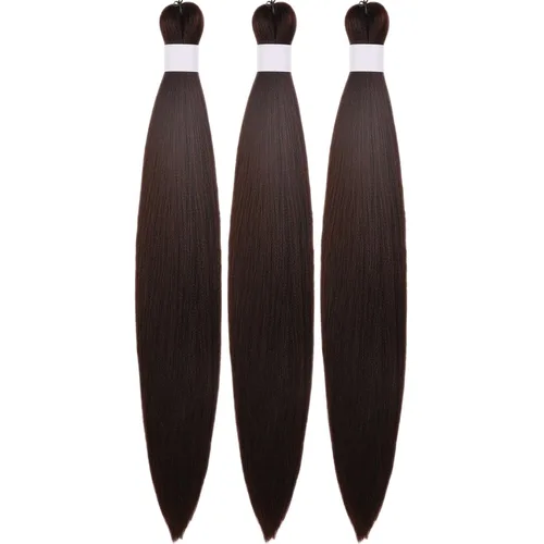 Vista 54 de Cabello trenzado para niños preestirado de 16 pulgadas, color negro para niños, trenzas sin nudos