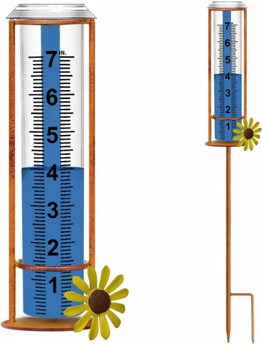 Vista 9 de Tubo de reemplazo de medidor de lluvia de plástico de 7 pulgadas, mejora de medidores de lluvia para exteriores a prueba de congelación, tubo