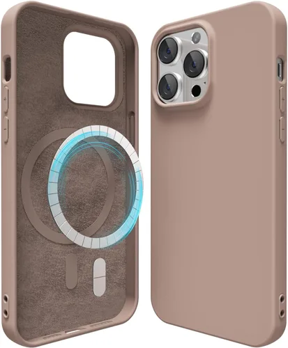 Vista 8 de oakxco Funda de silicona para iPhone 12 Pro Max, magnética, compatible con carga inalámbrica Magsafe, cubierta protectora de goma suave y delgada