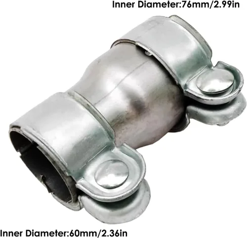 Vista 2 de Kingsea Stainless Steel Exhaust Pipe Fitting, Exhaust Sleeve, Connection Diameter 40 mm to 45 mm, Pipe Connector Exhaust Clamp