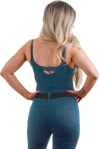 Vista 5 de Cinturones elásticos invisibles invisibles para mujeres y hombres de 1.5 pulgadas ajustables antideslizantes que se adaptan a cinturas de hasta 50