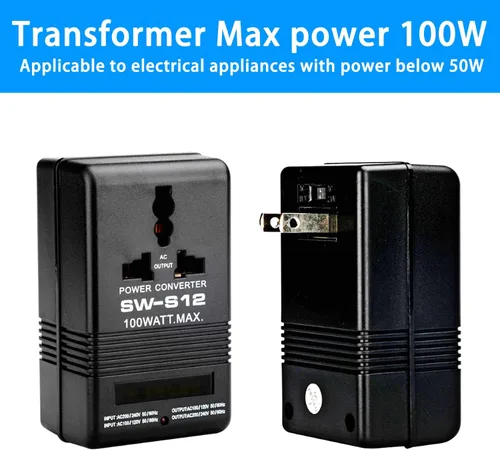 Vista 6 de Convertidor de voltaje de 110 V a 220 V elevador y reductor de potencia bidireccional convertidor de voltaje transformador para viajes, caravanas
