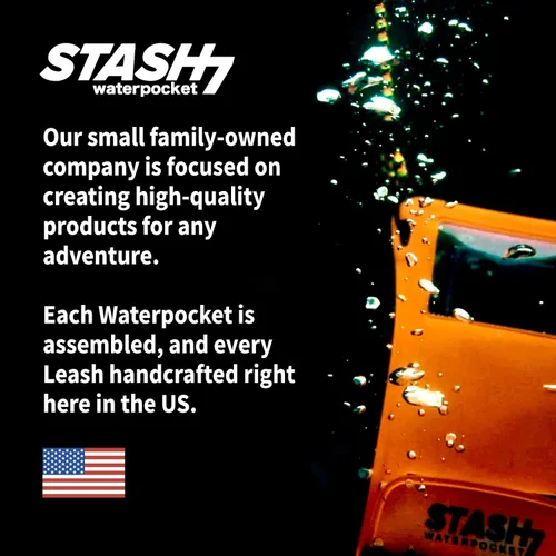 Vista 8 de Stash7 Funda impermeable para teléfono con cordón largo IPX8 Adventure Grade Bolsa seca para teléfono celular, compatible con iPhone 15 Pro Max