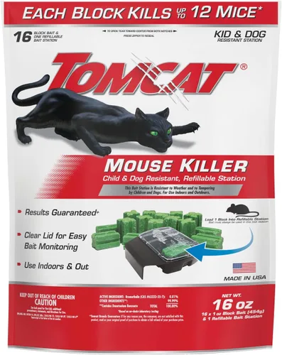 Vista 13 de Tomcat Mouse Killer estación desechable para matar ratas y ratones, resistente a niños y perros