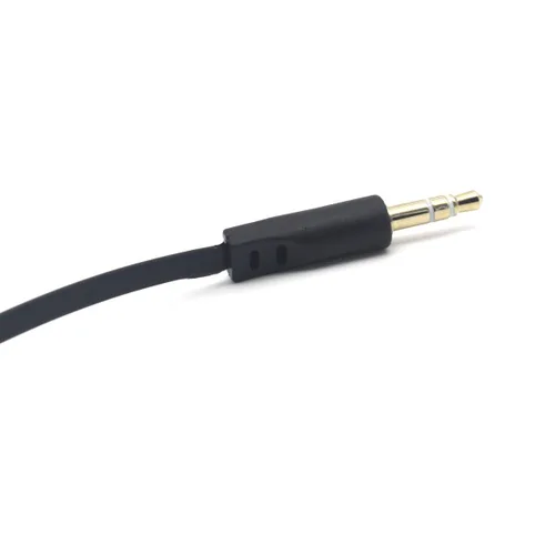 Vista 5 de Cable plano de audio estéreo de 0.1 in, 5.9 in, paquete de 2, ángulo de 90 grados macho, conector TRS de 1/8 pulgadas, cable auxiliar para Ángulo
