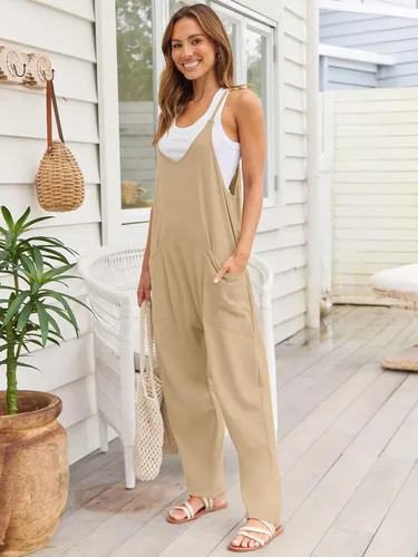 Vista 3 de AUTOMET - Enterizos para mujer, casuales, de verano, cómodos, sueltos, holgados, modernos
