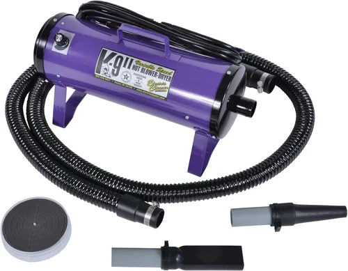 Vista 7 de Electric Cleaner Company ECC K-9 II - Secador de perros de velocidad variable, soplador profesional con flujo de aire ajustable, azul metálico
