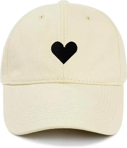 Vista 10 de American Trends Gorras de béisbol para mujer, lindo corazón bordado para Armada con corazón blanco