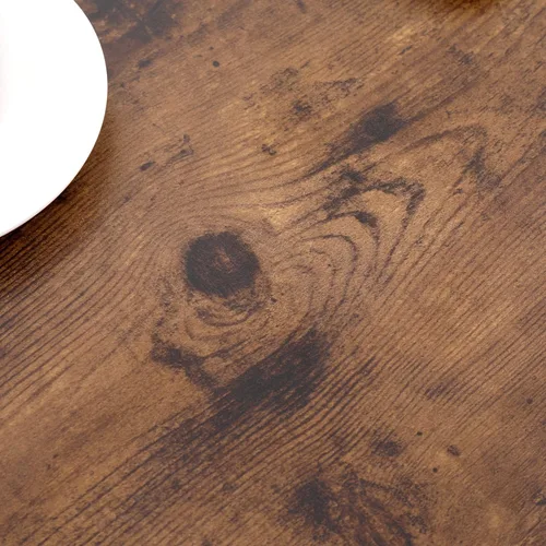Vista 6 de Mesa auxiliar elevable con compartimento oculto y estante de almacenamiento, mesa elevada para sala de estar y sala de recepción (marrón rústico)